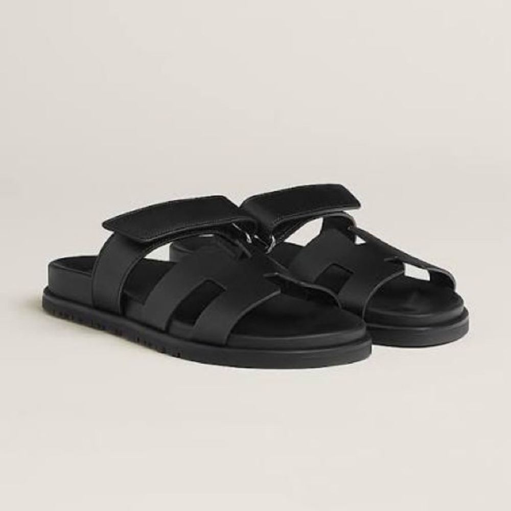 Hermes Womens Chypre Sandals Black 41